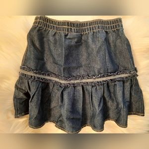Ruffle Denim Skirt - Brand: Oakie Dokie - Size:6x